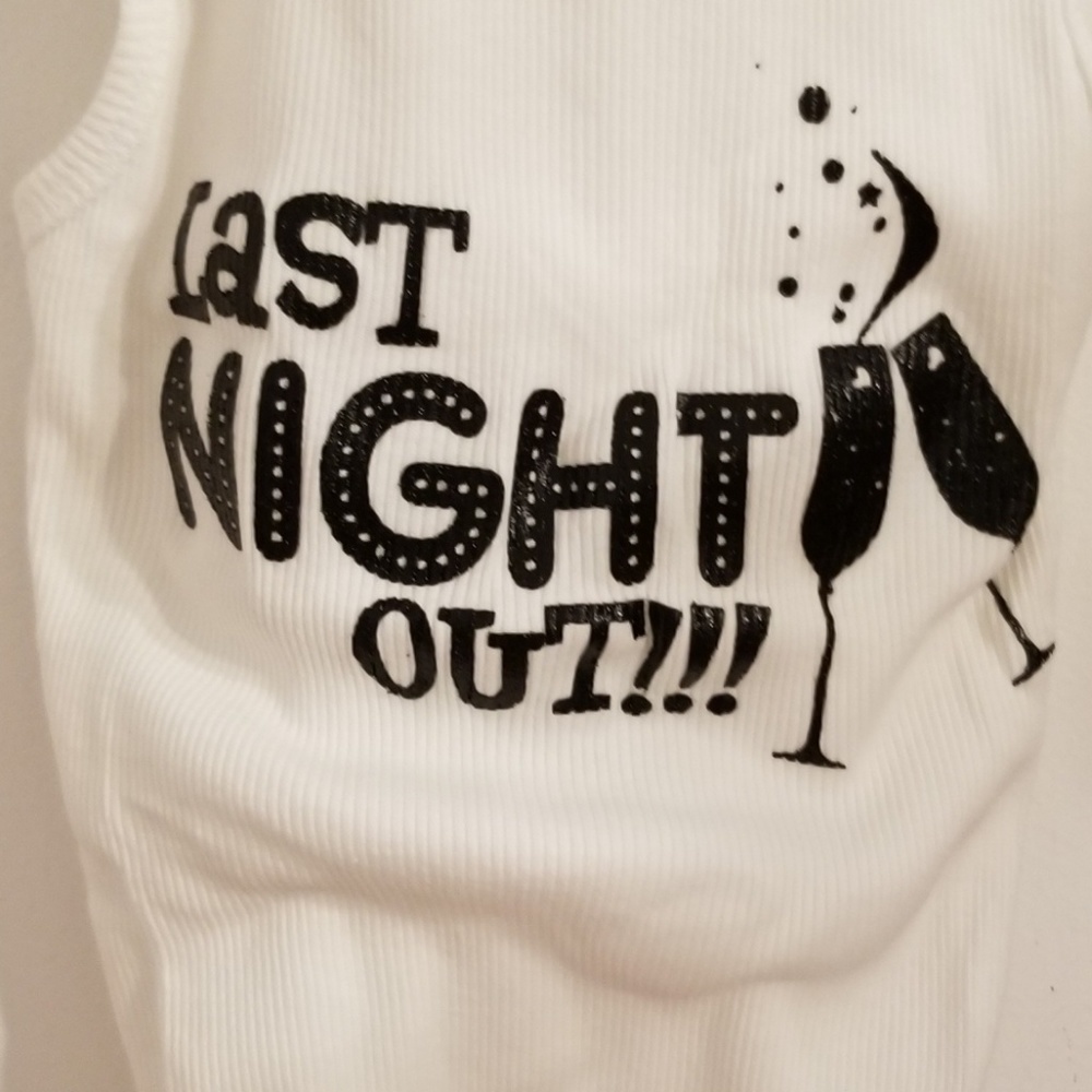 White LAST NIGHT OUT Tank
